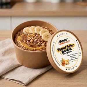 Peanut Butter Banana Overnight Oats, 3 Bowls