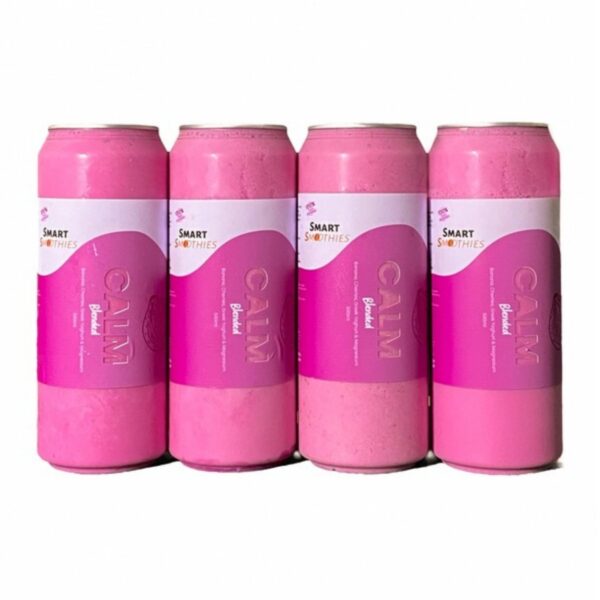 Smart Smoothies Calm smoothie 4-pack, four 500ml cans, front view