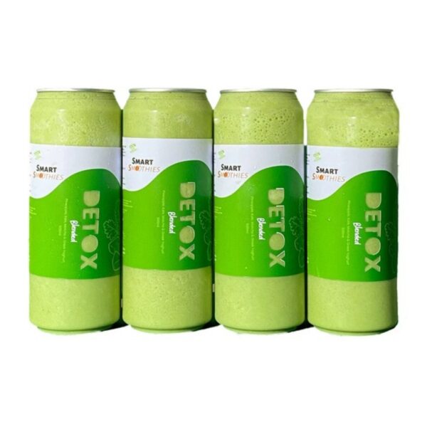 Smart Smoothies Detox smoothie 4-pack, four 500ml cans, front view